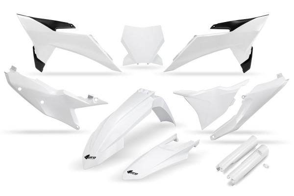 Full Plastic Kit white 20-25 compatible Ktm SX 250 - SX 125 - SX 150 - SX-F 350 - SX-F 450 - SX 300 - SX-F 250 - XC 125 - XC...